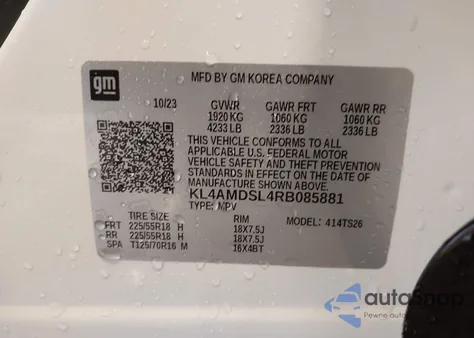 2024 Buick Encore Gx Sport Touring Fwd z USA, uszkodzony, nr VIN KL4AMDSL4RB085881